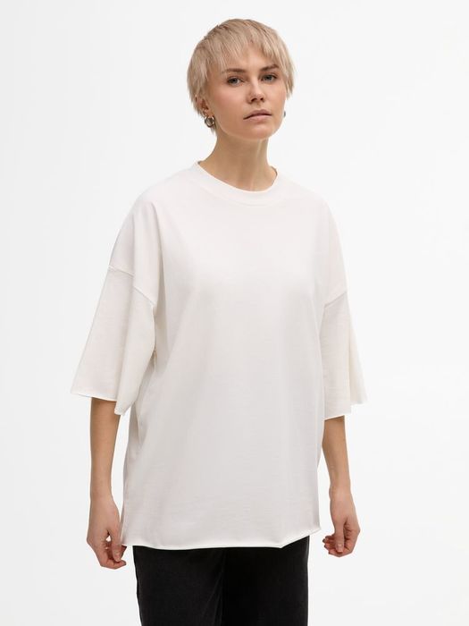 Футболка унисекс T1, молочно-белая