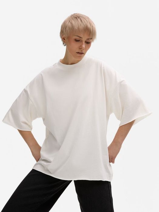 Футболка унисекс T1, молочно-белая