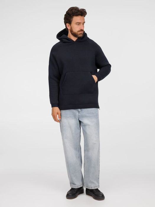 Худи унисекс оверсайз Easy Street, темно-синее