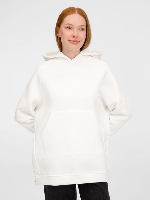 Худи унисекс оверсайз Easy Street, молочно-белое