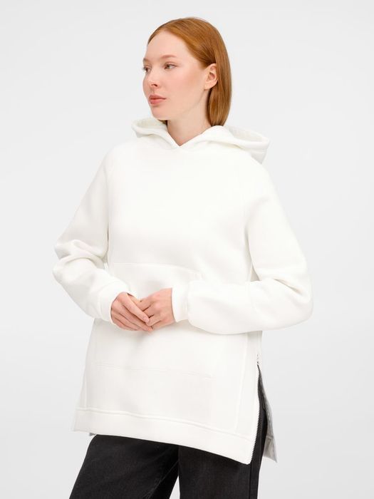 Худи унисекс оверсайз Easy Street, молочно-белое