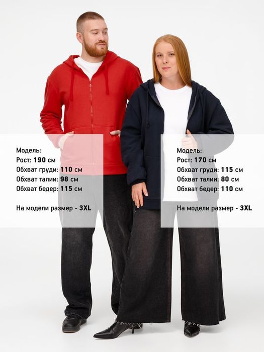 Толстовка на молнии с капюшоном Siverga 2.0 Heavy, красная