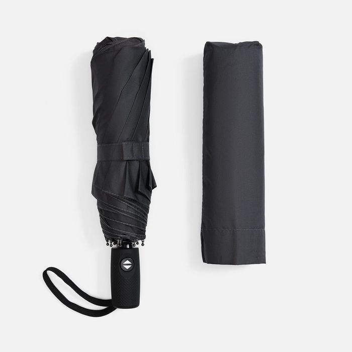 Складной зонт Dome Double с двойным куполом, серый