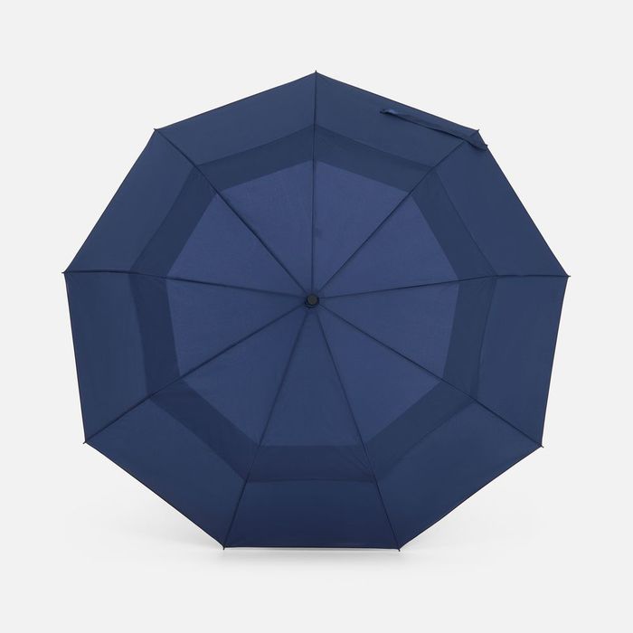 Складной зонт Dome Double с двойным куполом, темно-синий