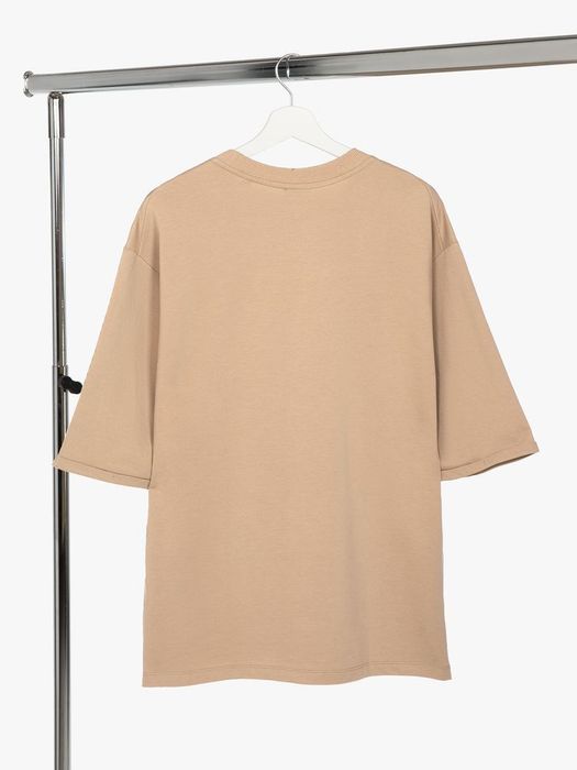 Футболка оверсайз унисекс Kosmos 2.0, бежевая