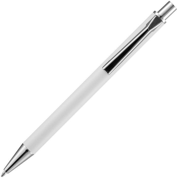 Ручка шариковая Lobby Soft Touch Chrome, белая