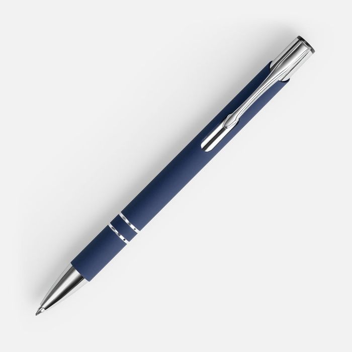 Ручка шариковая Keskus Soft Touch, темно-синяя