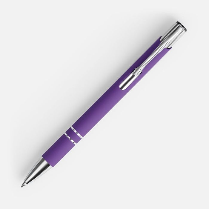 Ручка шариковая Keskus Soft Touch, фиолетовая