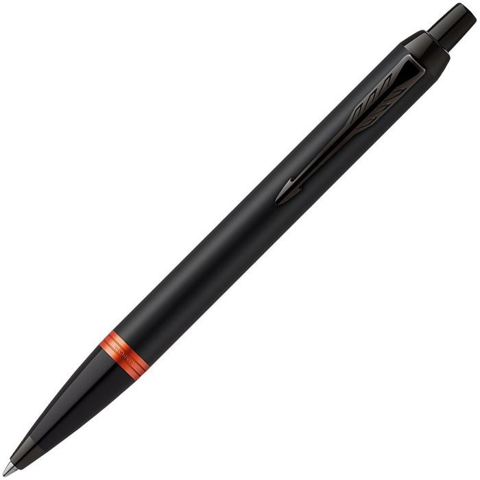 Ручка шариковая Parker IM Professionals Flame Orange BT, черная с оранжевым (под заказ)