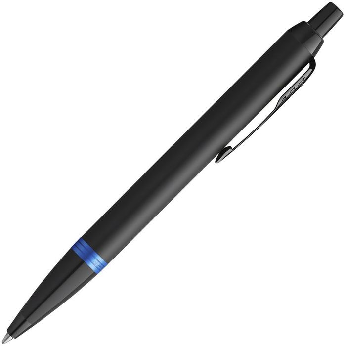Ручка шариковая Parker IM Professionals Marine Blue BT, черная с синим (под заказ)