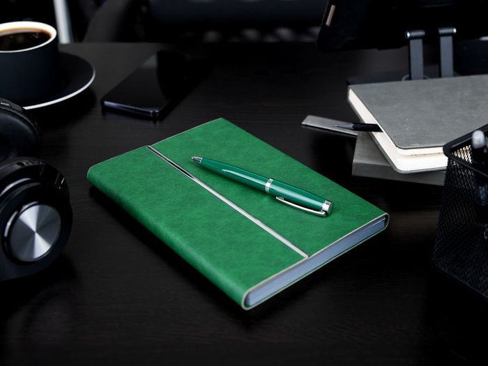 Ручка шариковая Letra Chrome, глянцевая, белая