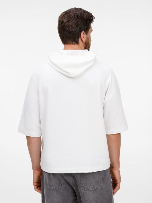 Футболка оверсайз унисекс с капюшоном Neofit, молочно-белая
