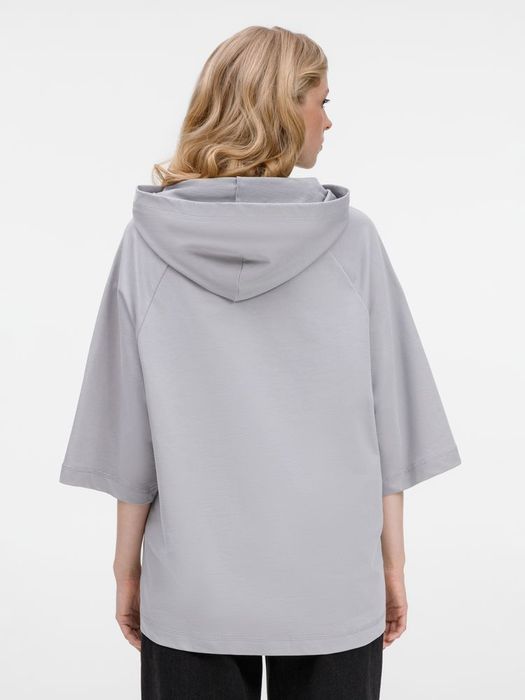 Футболка оверсайз унисекс с капюшоном Neofit, светло-серая