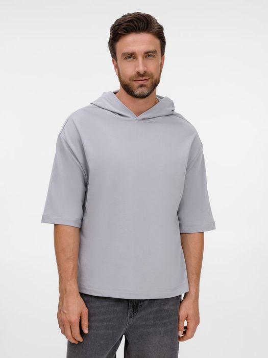 Футболка оверсайз унисекс с капюшоном Neofit, светло-серая