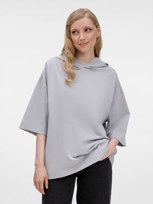 Футболка оверсайз унисекс с капюшоном Neofit, светло-серая
