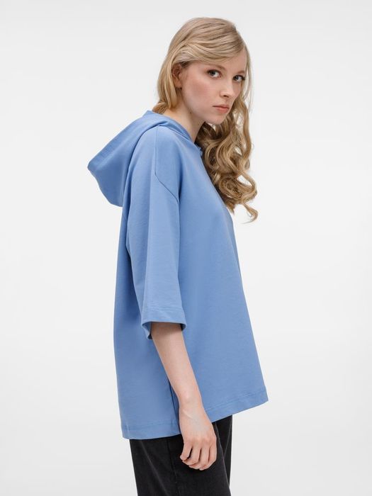 Футболка оверсай унисекс с капюшоном Neofit, синяя