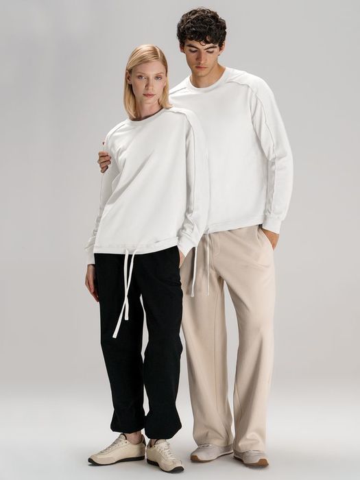 Свитшот унисекс Vozduh, молочно-белый