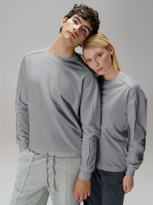 Свитшот унисекс Vozduh, светло-серый