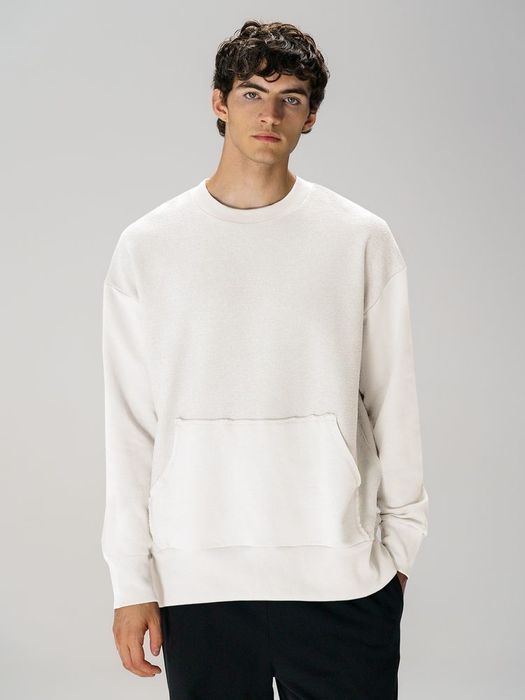 Свитшот оверсайз унисекс Vozduh, молочно-белый