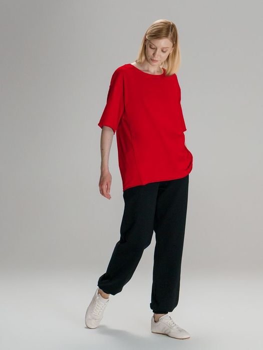 Футболка оверсайз унисекс Vozduh, красная